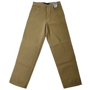 Vintage 90s Levis Style Deadstock Silver Tab Jeans Size 30x32 Tan Denim Baggy